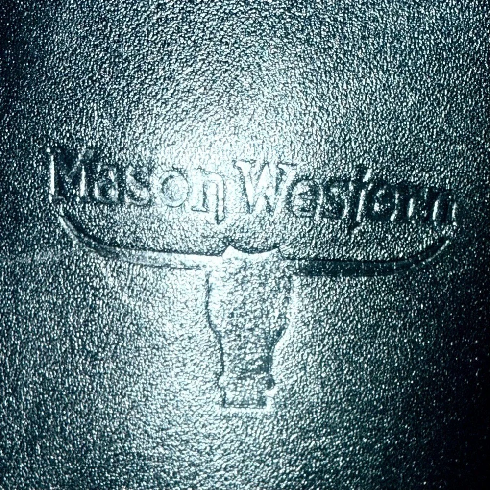 👢MASON SHOE Work‎ Boots Pull-On Black Leather Oil Resistant PREMIUM INSOLES 15E